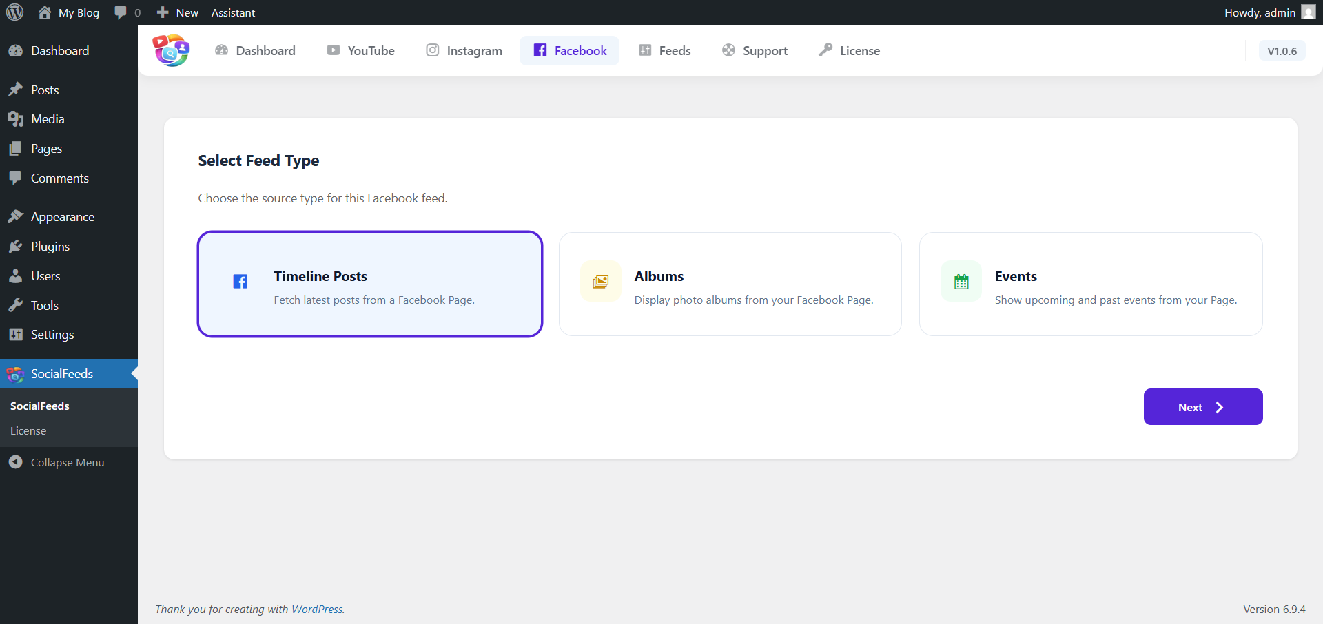 socialfeeds-facebook- feed-type